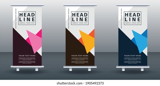 Diseñar plantillas de diseño de conjuntos de banners. Diseño moderno. Ilustración del vector de banner geométrico