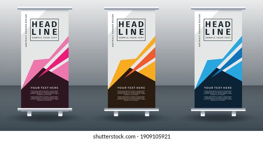 Diseñar plantillas de diseño de conjuntos de banners. Diseño moderno. Ilustración del vector de banner geométrico