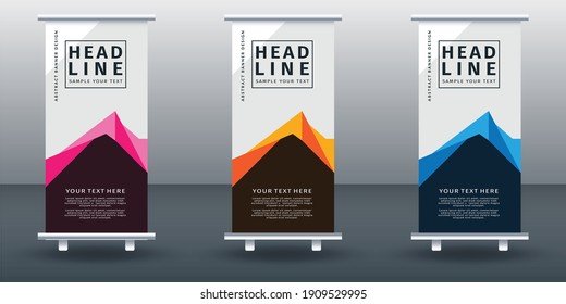Diseñar plantillas de diseño de conjuntos de banners. Diseño moderno. Ilustración del vector de banner geométrico