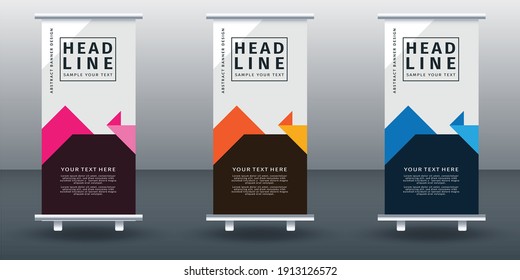 Diseñar plantillas de diseño de conjuntos de banners. Diseño moderno. Ilustración del vector de banner geométrico