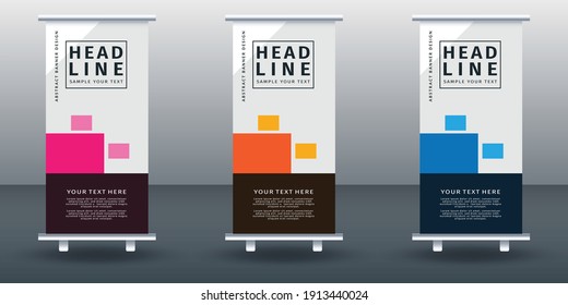 Diseñar plantillas de diseño de conjuntos de banners. Diseño moderno. Ilustración del vector de banner geométrico