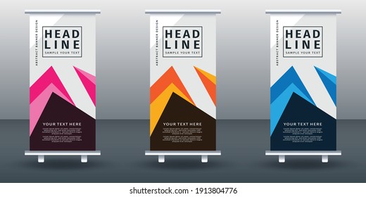 Diseñar plantillas de diseño de conjuntos de banners. Diseño moderno. Ilustración del vector de banner geométrico
