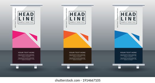 Diseñar plantillas de diseño de conjuntos de banners. Diseño moderno. Ilustración del vector de banner geométrico