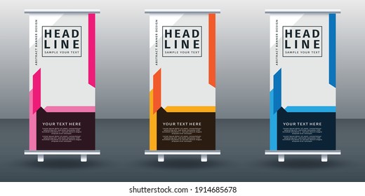 Roll up banner set design template design. Modern Design. Geometric Banner Vector illustration