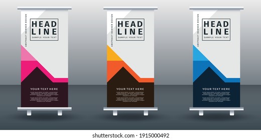 Roll up banner set design template design. Modern Design. Geometric Banner Vector illustration