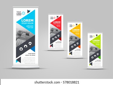 Roll Up Banner Set Triangles.