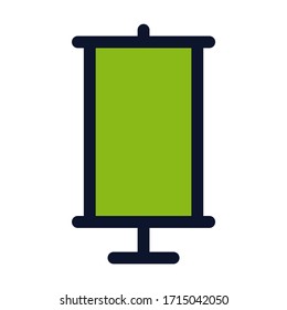 Cartel de Roll Up. Icono de color del vector simple.