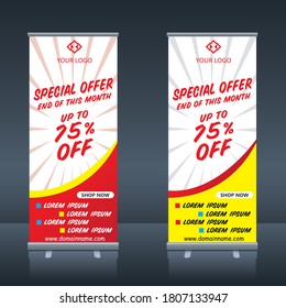 Roll up banner Special offer design 