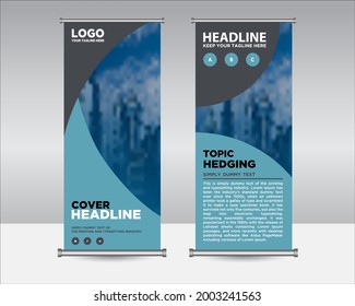 Roll up banner, Stand banner, annual report design Editable vertical template vector, abstract background for business design, Annual Report , modern x-banner and flag-banner