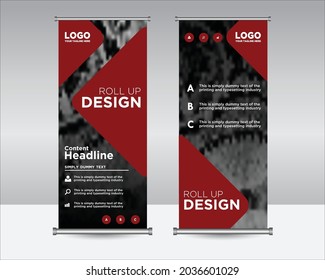 Roll up banner, Stand banner, annual report design Editable vertical template vector, abstract background for business design, Annual Report , modern x-banner and flag-banner