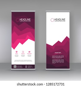 Roll up banner stand brochure flyer vertical template design, infographics, Modern Flag Banner Design. Cover, Annual Report, Magazine,Poster, Corporate Presentation, Flyer, Website. vector abstra