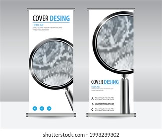 Roll up banner, Stand banner, design Editable vertical template vector, abstract background, modern x-banner and flag-banner