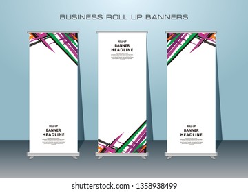 Roll up banner stand design. Standing Banner Design.