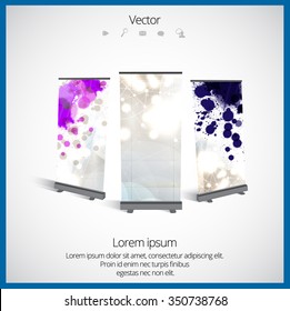 Roll-Up Banner-Ständer-Design, Vektorgrafik