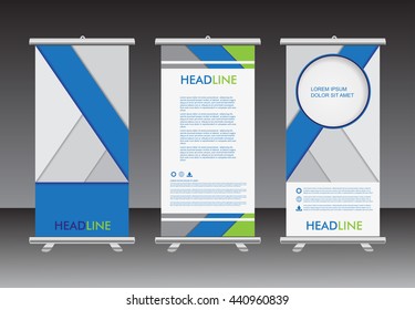 Roll up banner stand design.Vector roll up banner.