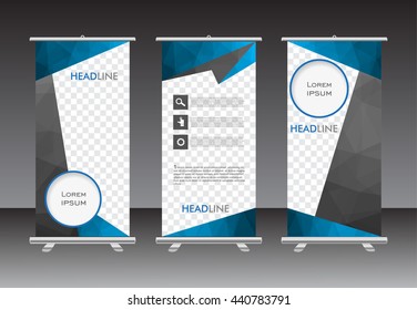 Roll up banner stand design.Vector illustration.