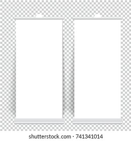 Roll up banner stand isolated on transparent