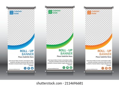 Roll up banner stand template