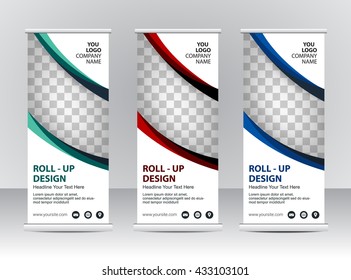 Roll up banner stand template
