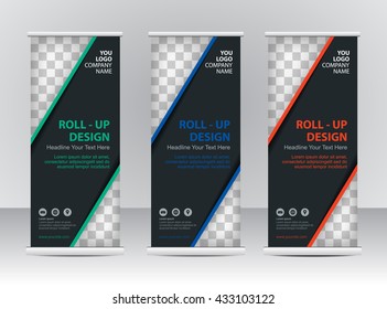 Roll up banner stand template