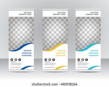 Roll up banner stand template