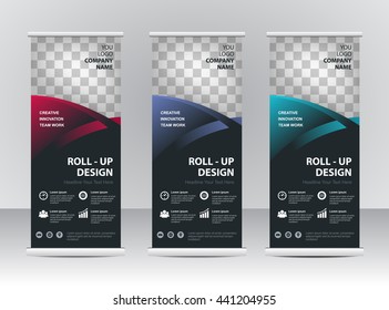 Roll up banner stand template