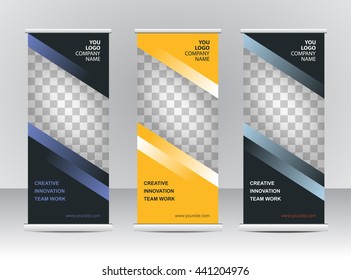 Roll up banner stand template
