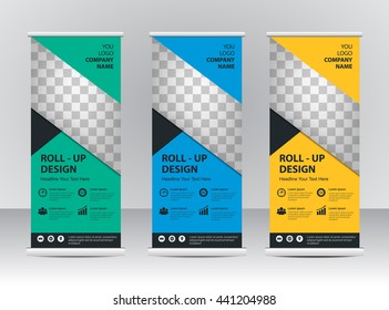 Roll up banner stand template