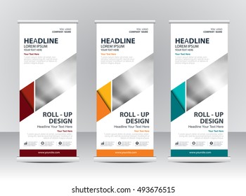 Roll up banner stand template
