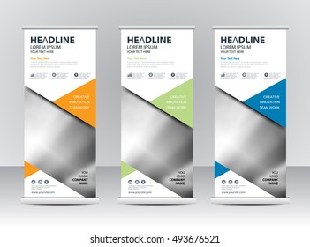 Roll up banner stand template