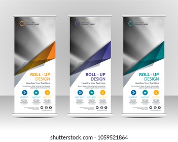 Roll up banner stand template design