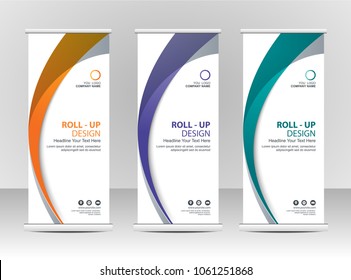 Roll up banner stand template design