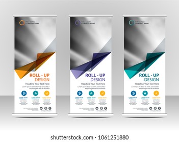Roll up banner stand template design