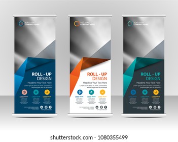 Roll up banner stand template design