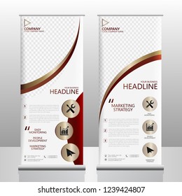 Roll up banner stand template design, ABSTRACT banner layout, advertisement, pull up, vector illustration, business flyer, display, x-banner, flag-banner, infographics, presentation