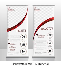Roll up banner stand template design, ABSTRACT banner layout, advertisement, pull up, vector illustration, business flyer, display, x-banner, flag-banner, infographics, presentation