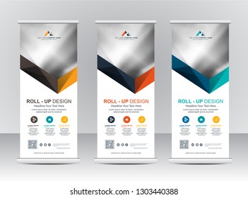 Roll up banner stand template design
