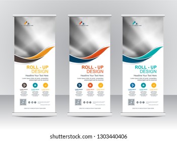 Roll up banner stand template design