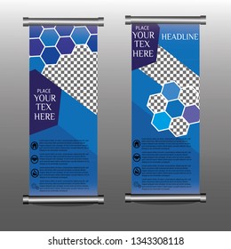 Roll up banner stand template design - Vector-Eps 10