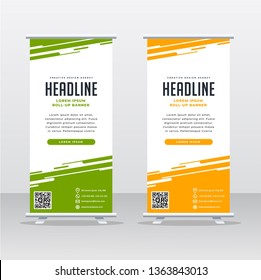 Roll up banner stand template design