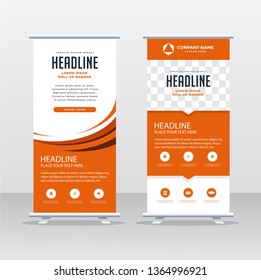 Roll up banner stand template design