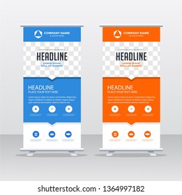 Roll up banner stand template design