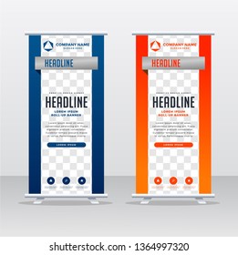 Roll up banner stand template design