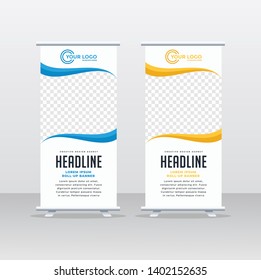 Roll up banner stand template design
