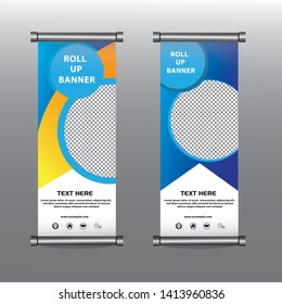 Roll up banner stand template design - Vector-Eps 10 - Vector