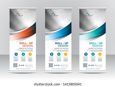 Roll up banner stand template design