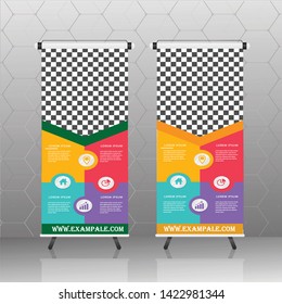 Roll up banner stand template design
