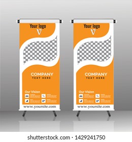 Roll up banner stand template design