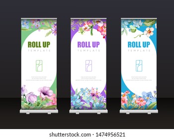 Roll up banner stand template design