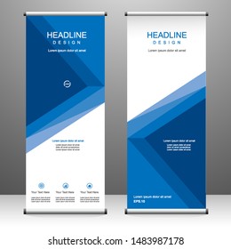 Roll up banner stand template design, for brochure, flyer, infographics. modern advertising. vector illustration